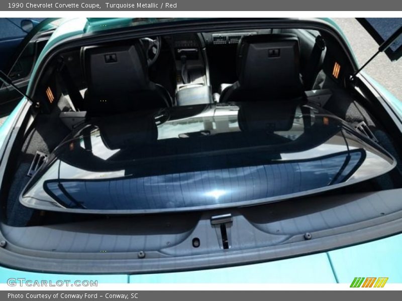 Turquoise Metallic / Red 1990 Chevrolet Corvette Coupe