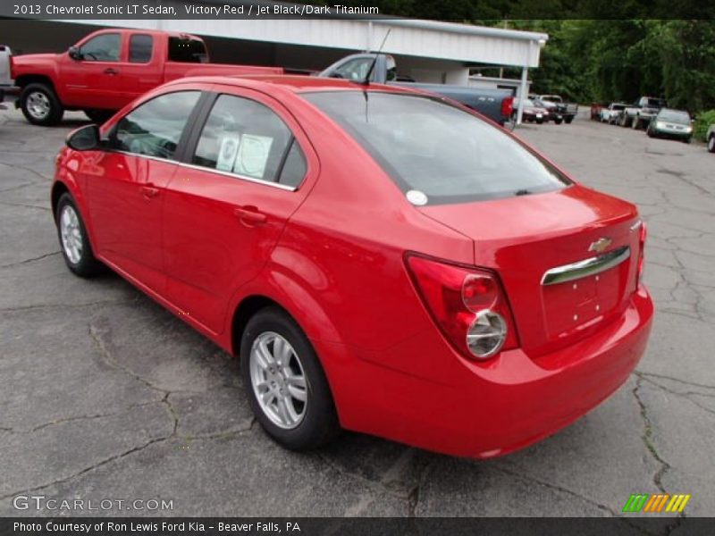 Victory Red / Jet Black/Dark Titanium 2013 Chevrolet Sonic LT Sedan