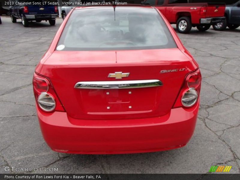 Victory Red / Jet Black/Dark Titanium 2013 Chevrolet Sonic LT Sedan