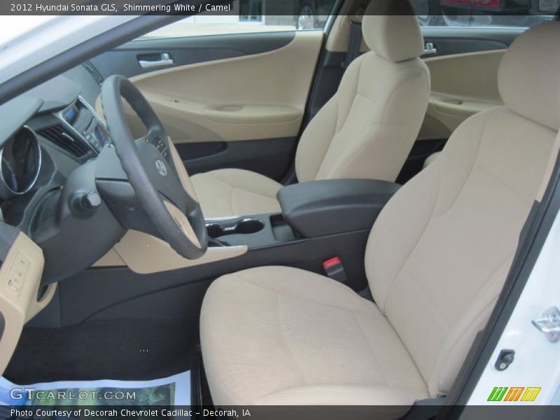 Shimmering White / Camel 2012 Hyundai Sonata GLS