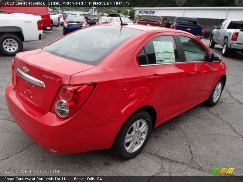 Victory Red / Jet Black/Dark Titanium 2013 Chevrolet Sonic LT Sedan