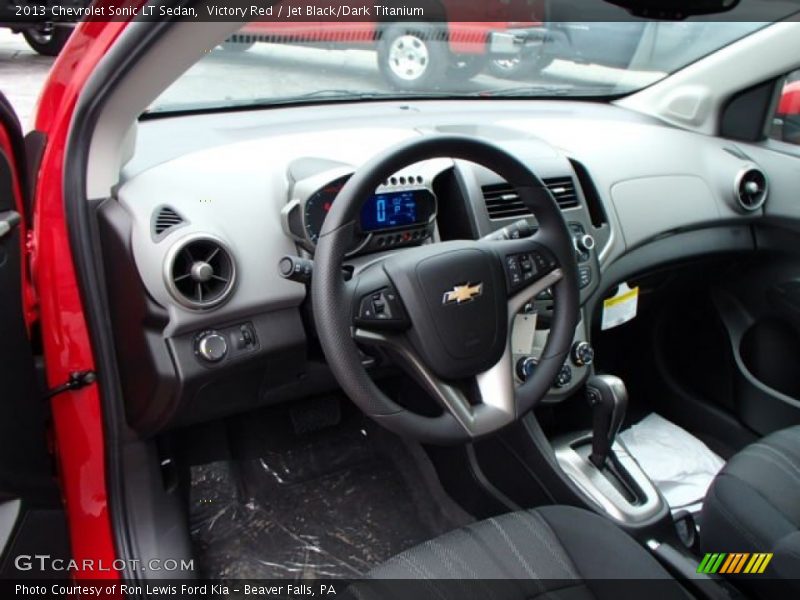 Victory Red / Jet Black/Dark Titanium 2013 Chevrolet Sonic LT Sedan