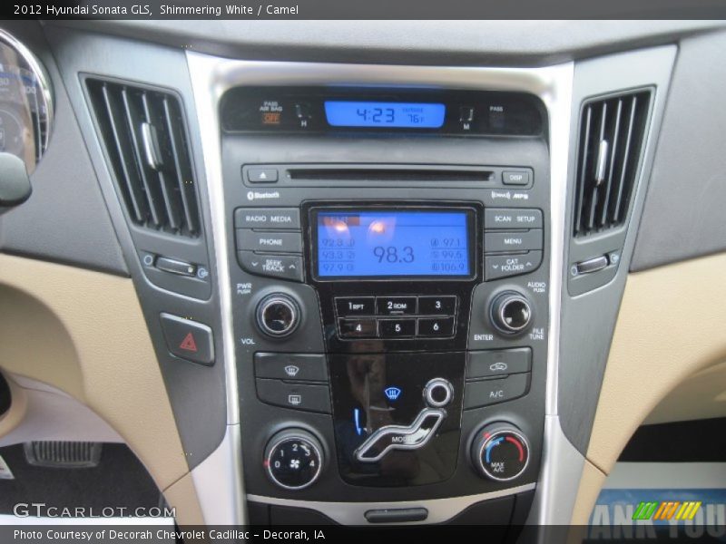 Shimmering White / Camel 2012 Hyundai Sonata GLS