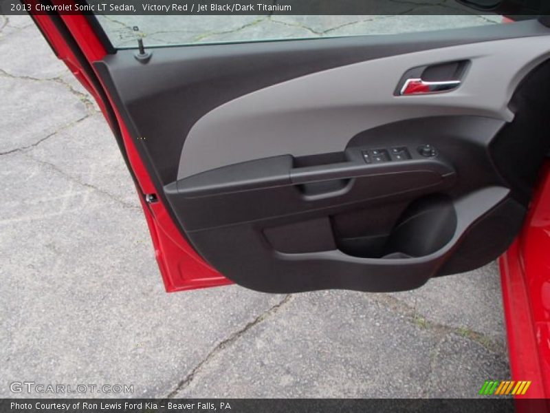 Victory Red / Jet Black/Dark Titanium 2013 Chevrolet Sonic LT Sedan