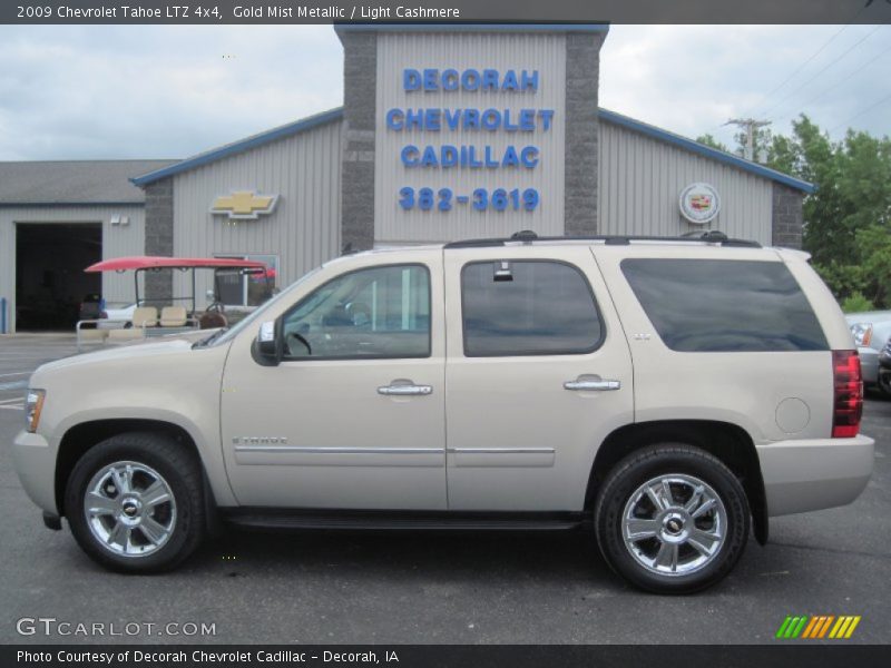 Gold Mist Metallic / Light Cashmere 2009 Chevrolet Tahoe LTZ 4x4
