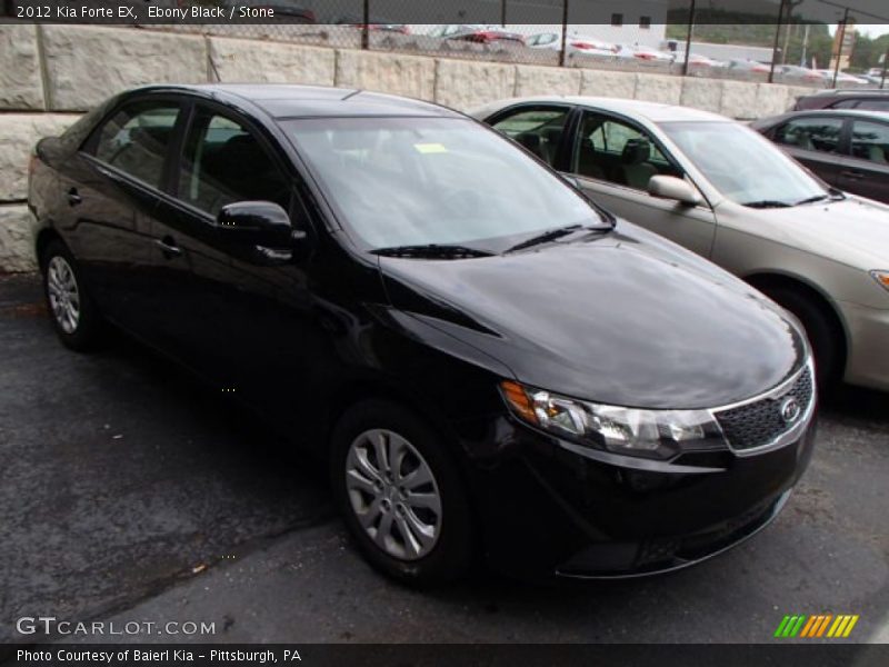 Ebony Black / Stone 2012 Kia Forte EX