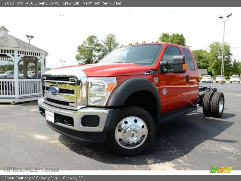 Vermillion Red / Steel 2013 Ford F450 Super Duty XLT Crew Cab