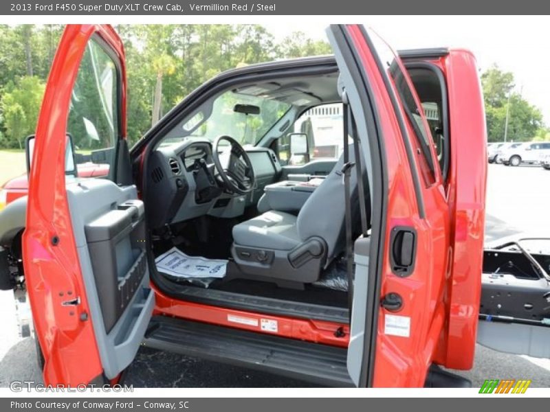 Vermillion Red / Steel 2013 Ford F450 Super Duty XLT Crew Cab