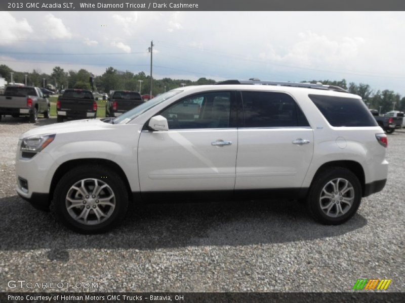 White Diamond Tricoat / Dark Cashmere 2013 GMC Acadia SLT