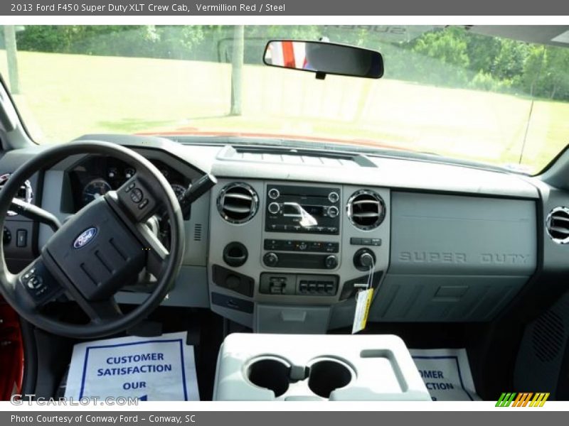 Vermillion Red / Steel 2013 Ford F450 Super Duty XLT Crew Cab
