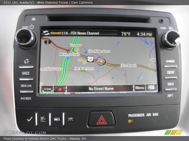 White Diamond Tricoat / Dark Cashmere 2013 GMC Acadia SLT