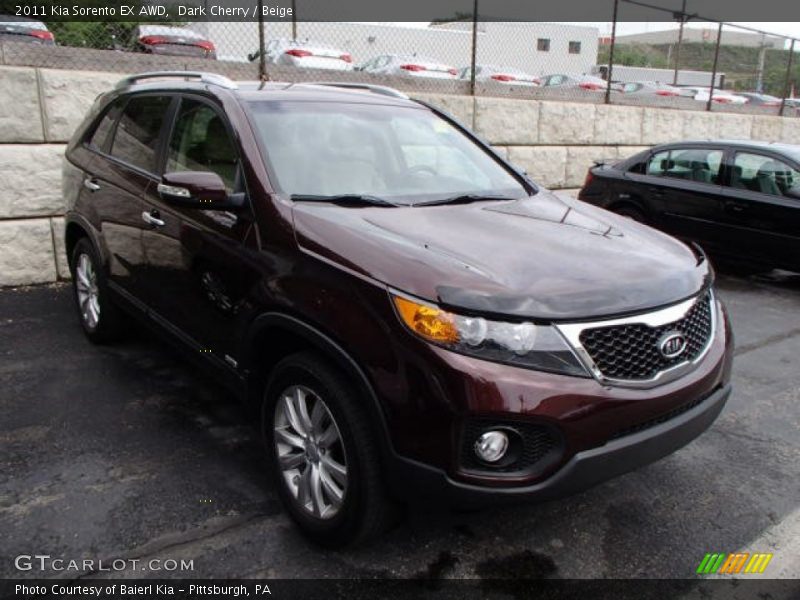 Dark Cherry / Beige 2011 Kia Sorento EX AWD