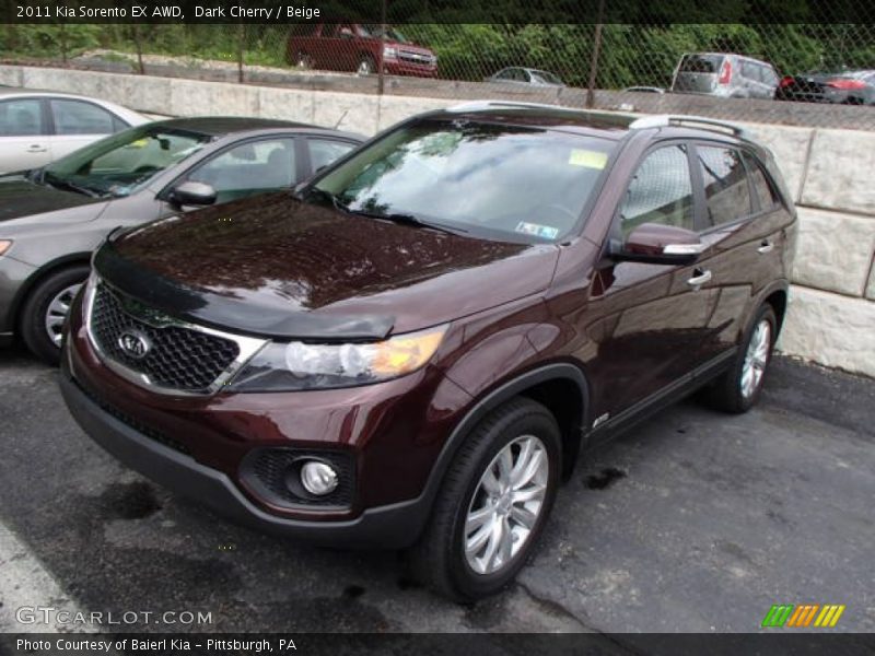 Dark Cherry / Beige 2011 Kia Sorento EX AWD