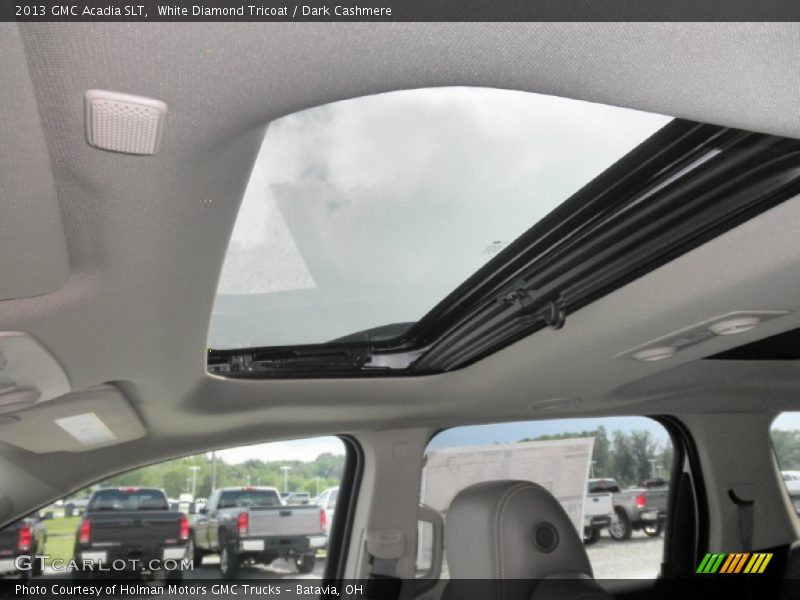 White Diamond Tricoat / Dark Cashmere 2013 GMC Acadia SLT