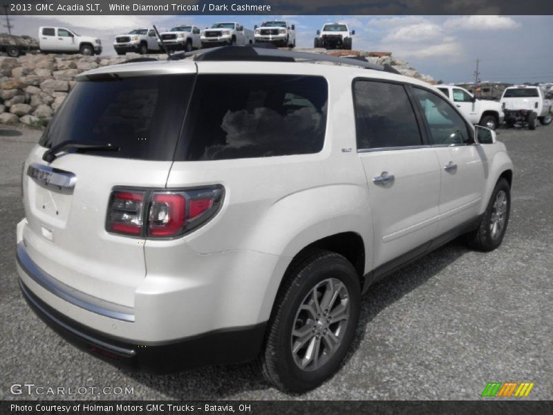 White Diamond Tricoat / Dark Cashmere 2013 GMC Acadia SLT