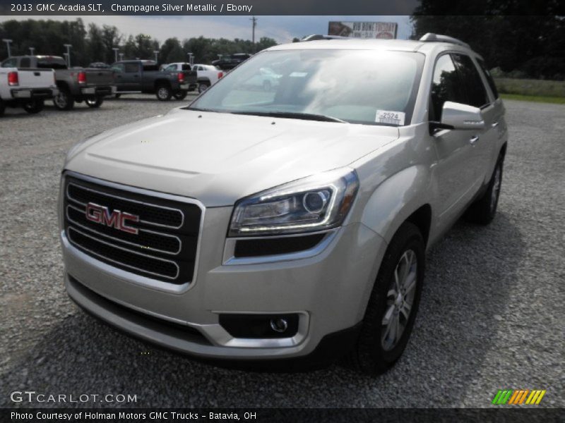 Champagne Silver Metallic / Ebony 2013 GMC Acadia SLT