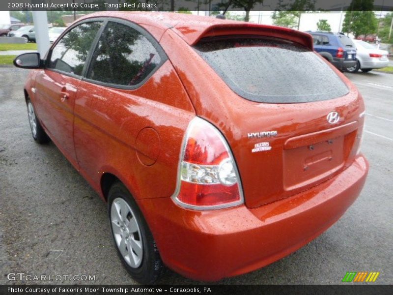 Tango Red / Black 2008 Hyundai Accent GS Coupe