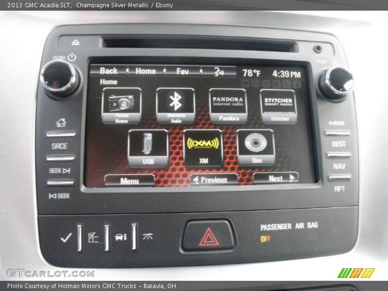 Champagne Silver Metallic / Ebony 2013 GMC Acadia SLT