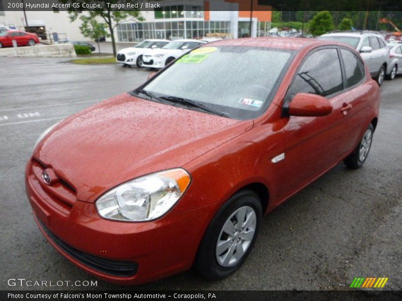 Tango Red / Black 2008 Hyundai Accent GS Coupe