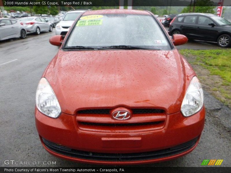 Tango Red / Black 2008 Hyundai Accent GS Coupe