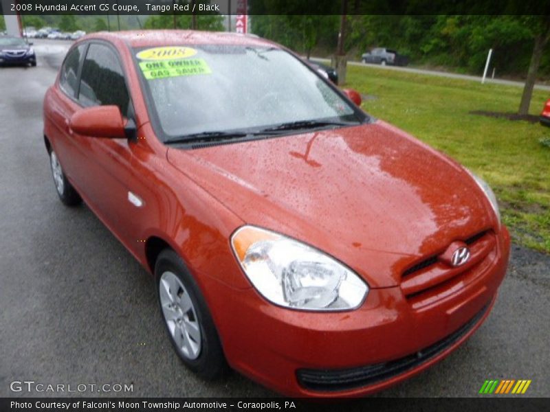 Tango Red / Black 2008 Hyundai Accent GS Coupe