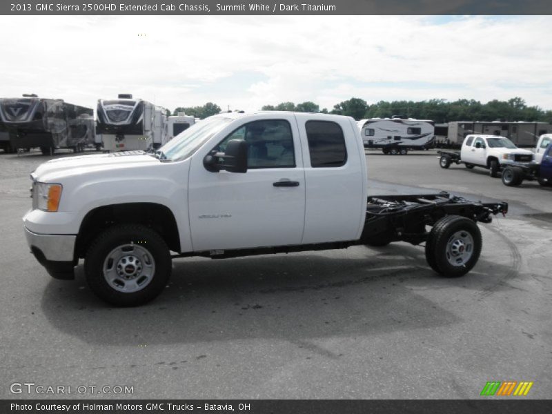 Summit White / Dark Titanium 2013 GMC Sierra 2500HD Extended Cab Chassis