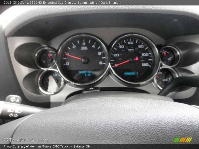 Summit White / Dark Titanium 2013 GMC Sierra 2500HD Extended Cab Chassis