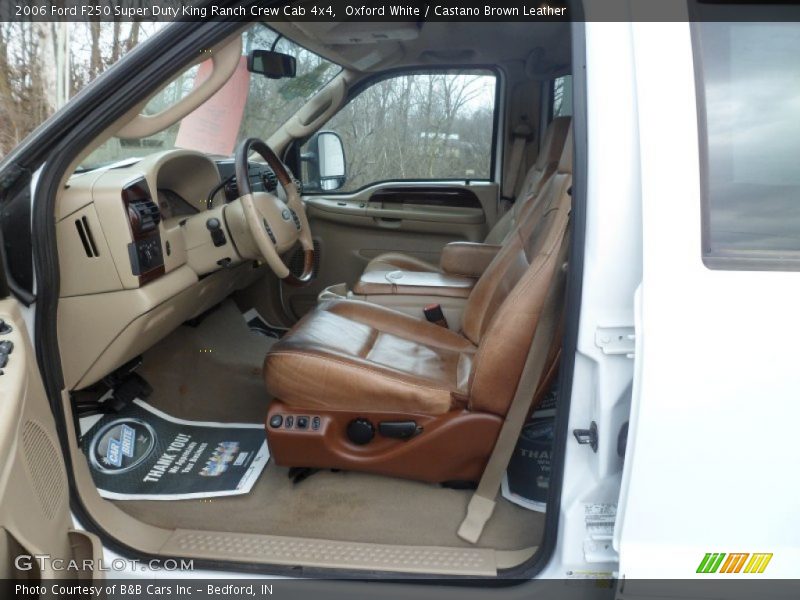 Oxford White / Castano Brown Leather 2006 Ford F250 Super Duty King Ranch Crew Cab 4x4
