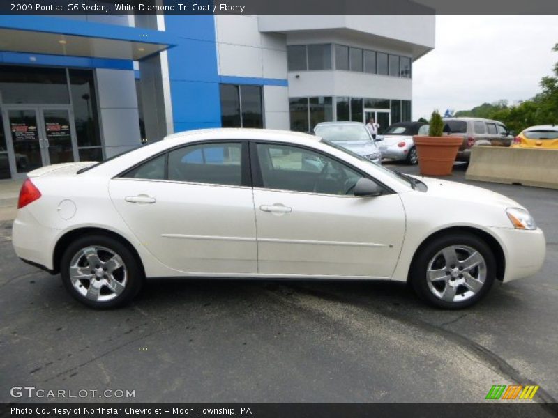 White Diamond Tri Coat / Ebony 2009 Pontiac G6 Sedan