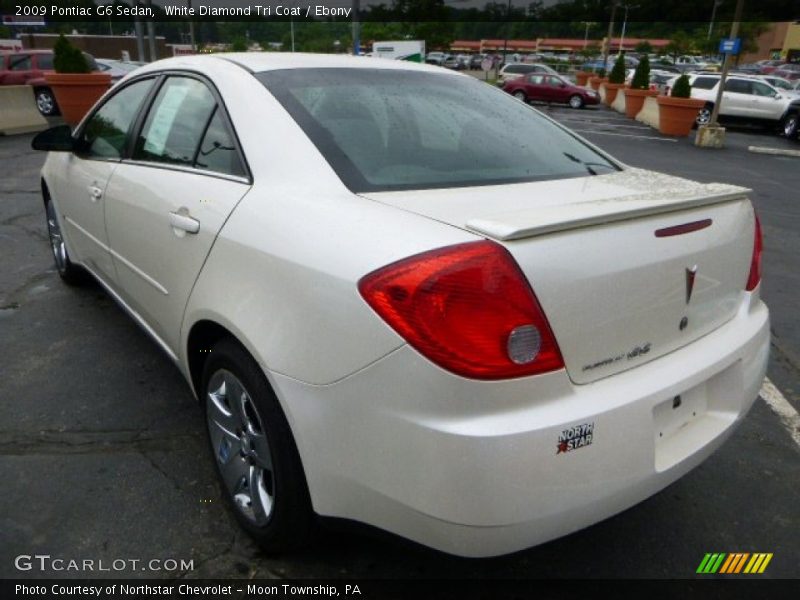 White Diamond Tri Coat / Ebony 2009 Pontiac G6 Sedan