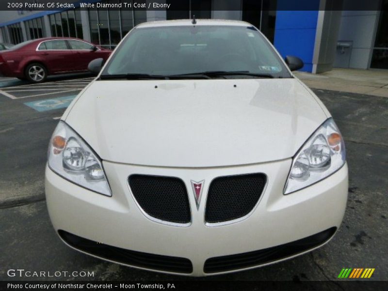 White Diamond Tri Coat / Ebony 2009 Pontiac G6 Sedan