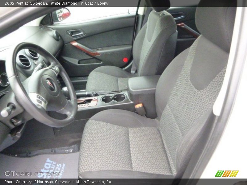 White Diamond Tri Coat / Ebony 2009 Pontiac G6 Sedan