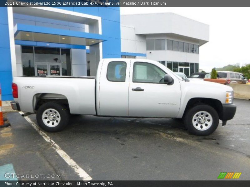 Sheer Silver Metallic / Dark Titanium 2011 Chevrolet Silverado 1500 Extended Cab 4x4