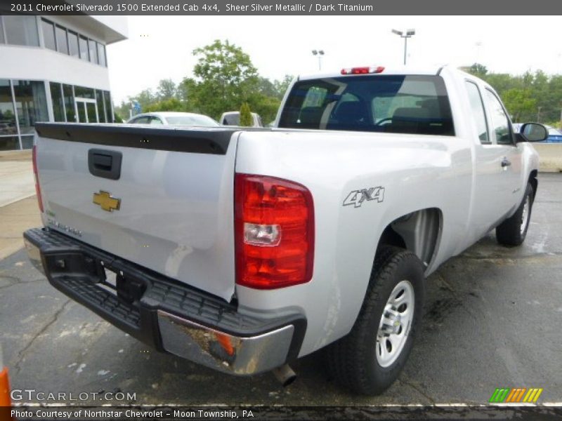 Sheer Silver Metallic / Dark Titanium 2011 Chevrolet Silverado 1500 Extended Cab 4x4