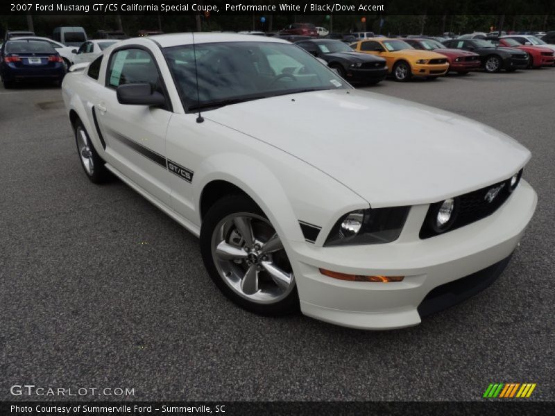 Performance White / Black/Dove Accent 2007 Ford Mustang GT/CS California Special Coupe