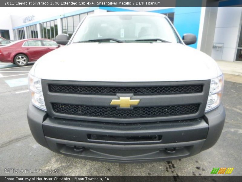 Sheer Silver Metallic / Dark Titanium 2011 Chevrolet Silverado 1500 Extended Cab 4x4