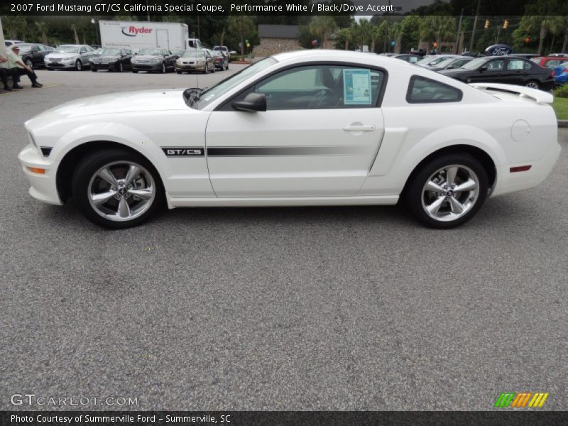 Performance White / Black/Dove Accent 2007 Ford Mustang GT/CS California Special Coupe