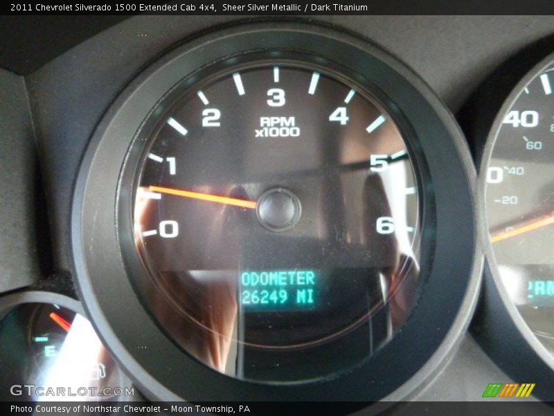 Sheer Silver Metallic / Dark Titanium 2011 Chevrolet Silverado 1500 Extended Cab 4x4
