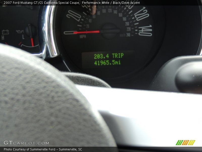 Performance White / Black/Dove Accent 2007 Ford Mustang GT/CS California Special Coupe