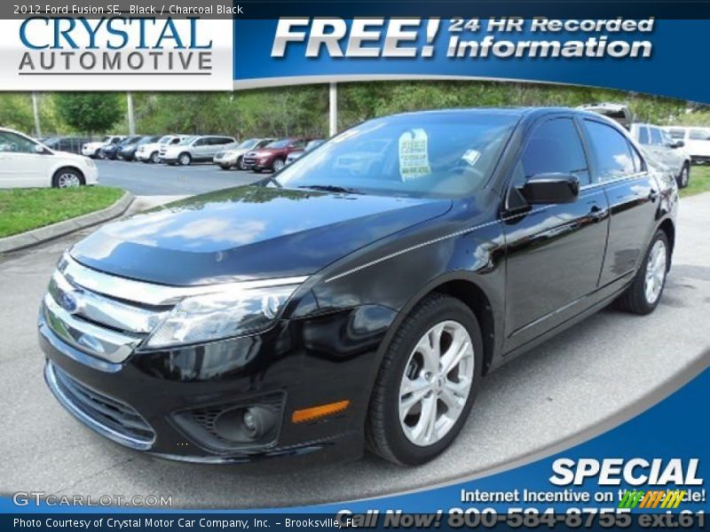 Black / Charcoal Black 2012 Ford Fusion SE
