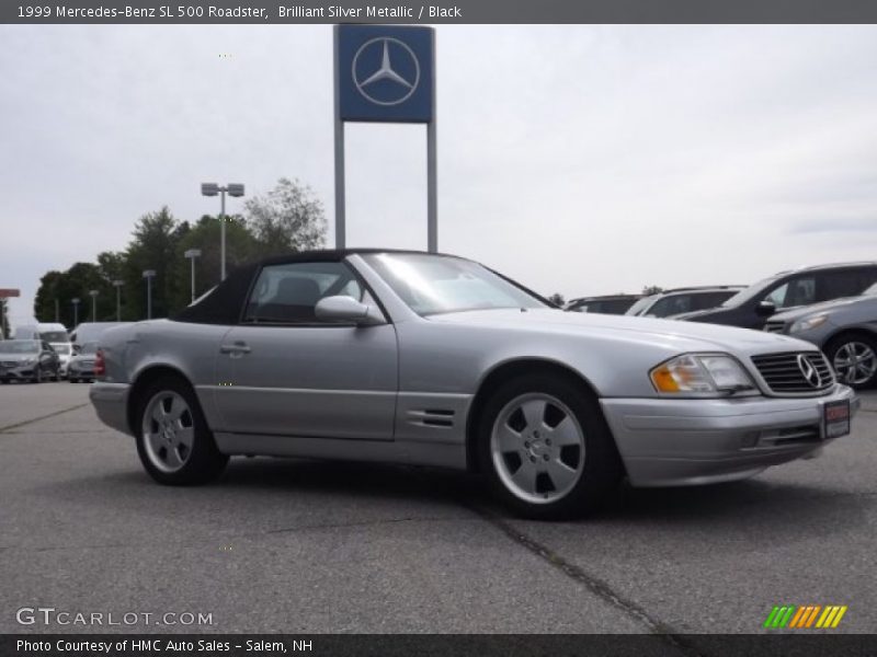 Brilliant Silver Metallic / Black 1999 Mercedes-Benz SL 500 Roadster