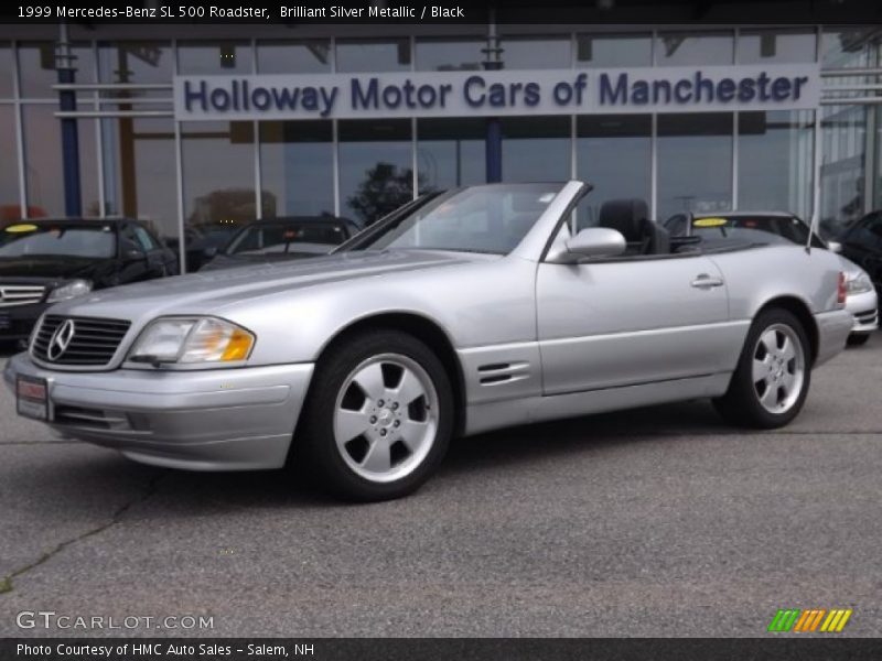 Brilliant Silver Metallic / Black 1999 Mercedes-Benz SL 500 Roadster