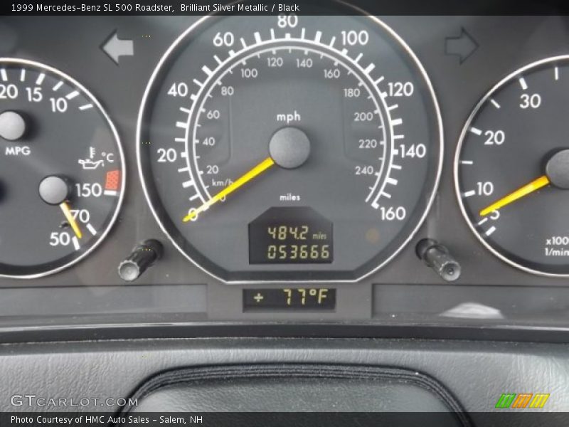 Brilliant Silver Metallic / Black 1999 Mercedes-Benz SL 500 Roadster