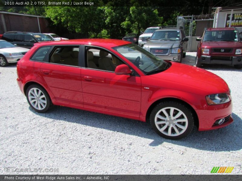 Brilliant Red / Luxor Beige 2010 Audi A3 2.0 TFSI