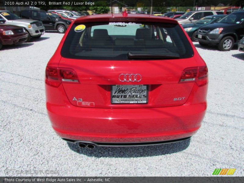 Brilliant Red / Luxor Beige 2010 Audi A3 2.0 TFSI