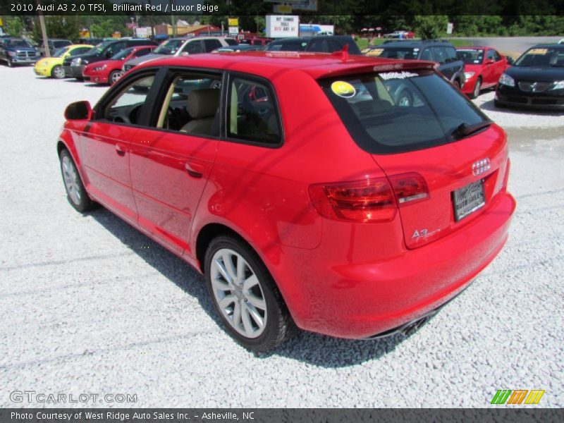 Brilliant Red / Luxor Beige 2010 Audi A3 2.0 TFSI