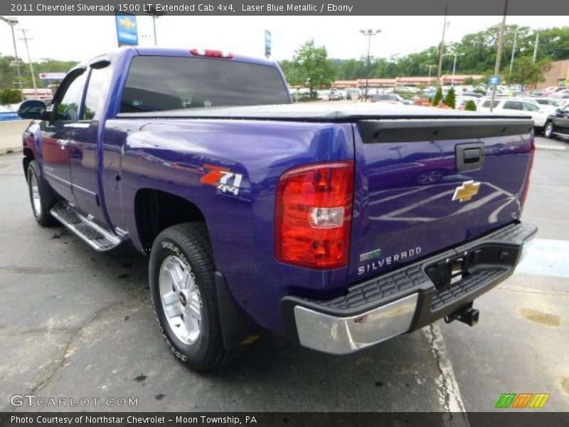Laser Blue Metallic / Ebony 2011 Chevrolet Silverado 1500 LT Extended Cab 4x4