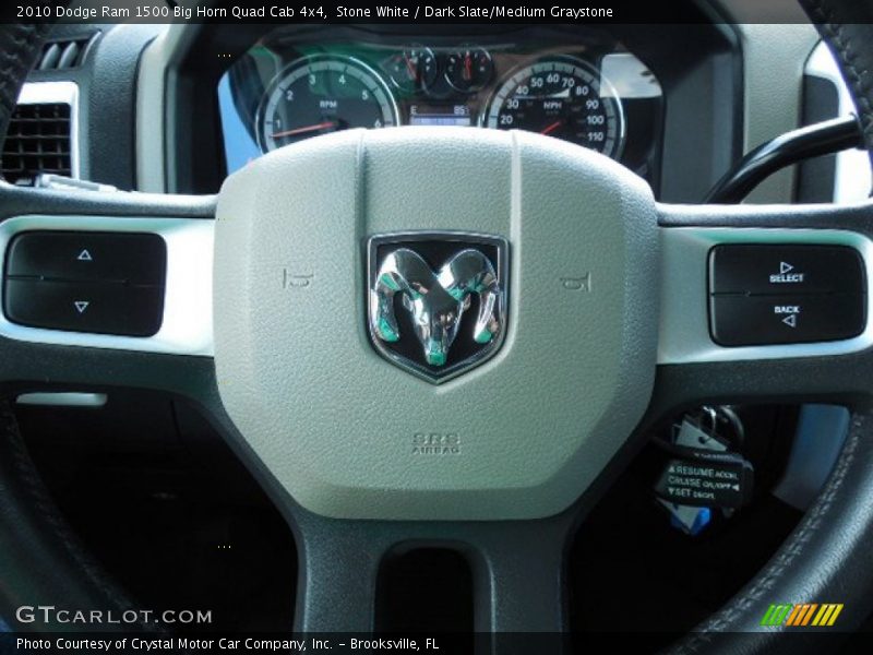 Stone White / Dark Slate/Medium Graystone 2010 Dodge Ram 1500 Big Horn Quad Cab 4x4