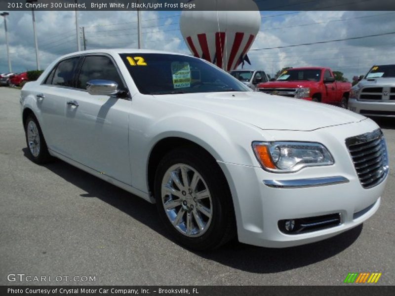 Bright White / Black/Light Frost Beige 2012 Chrysler 300 Limited