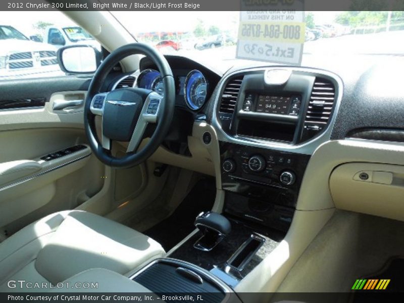 Bright White / Black/Light Frost Beige 2012 Chrysler 300 Limited